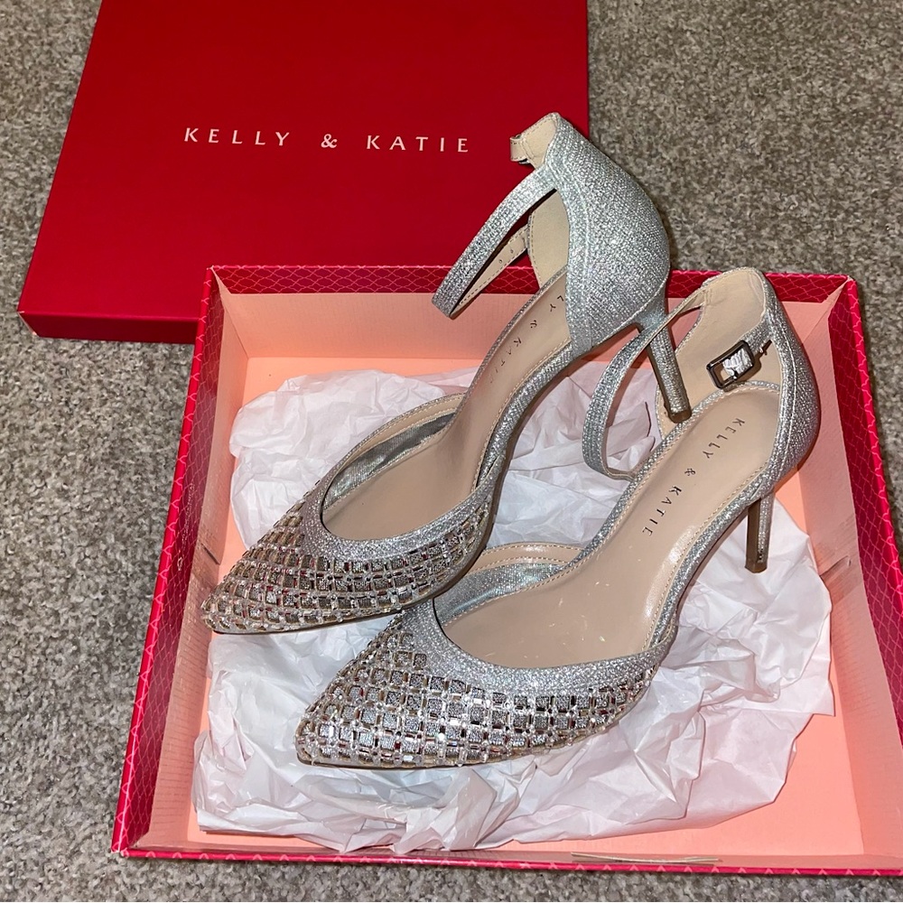 Kelly & Katie stunning silver heels